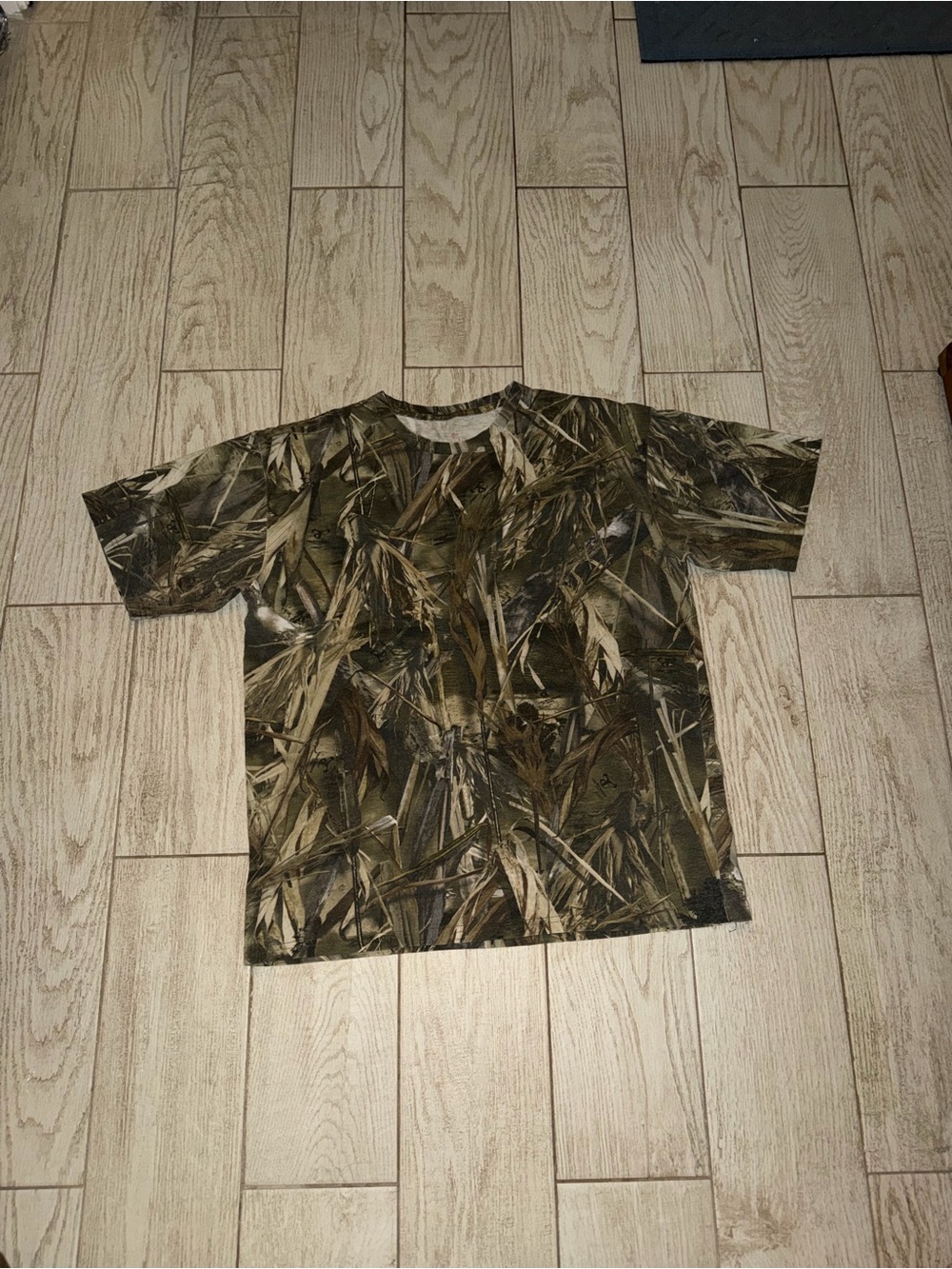 Men's Short Sleeve Camouflage T-Shirt - Green/Brown